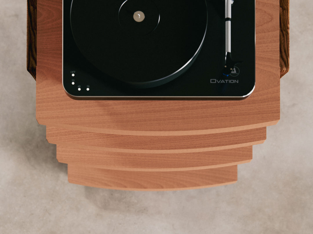 CONTOUR Audio Rack - Cherry with Walnut Sides