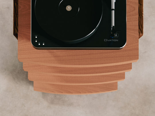 CONTOUR Audio Rack - Cherry with Walnut Sides