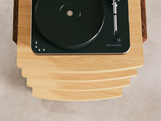 CONTOUR Audio Rack - Maple with Walnut Sides