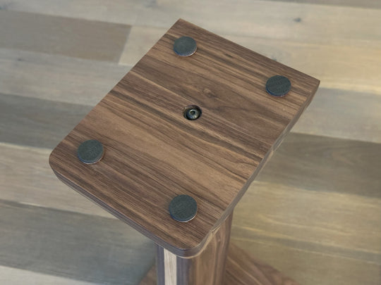 STRATUS Hardwood Walnut with Wenge Inlay Speaker Stands