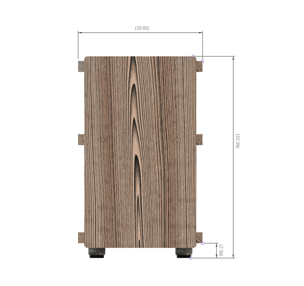 Reserved for Customer: 3-Shelf 44" Custom Audio Rack in Black Limba