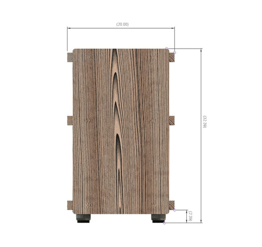 Reserved for Customer: 3-Shelf 44" Custom Audio Rack in Black Limba