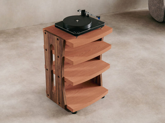 CONTOUR Audio Rack - Cherry with Walnut Sides