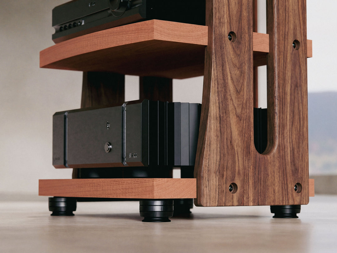 CONTOUR Audio Rack - Cherry with Walnut Sides