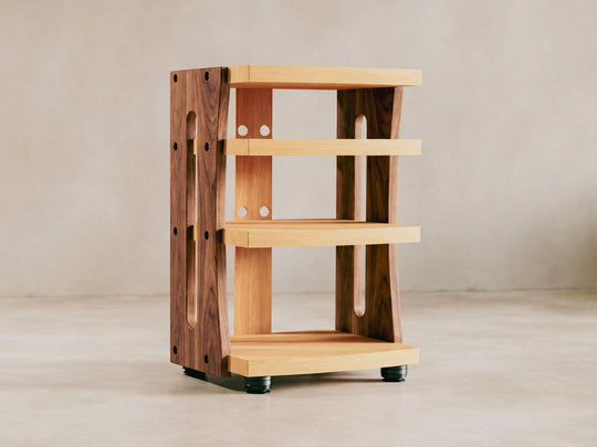 CONTOUR Audio Rack - Maple with Walnut Sides