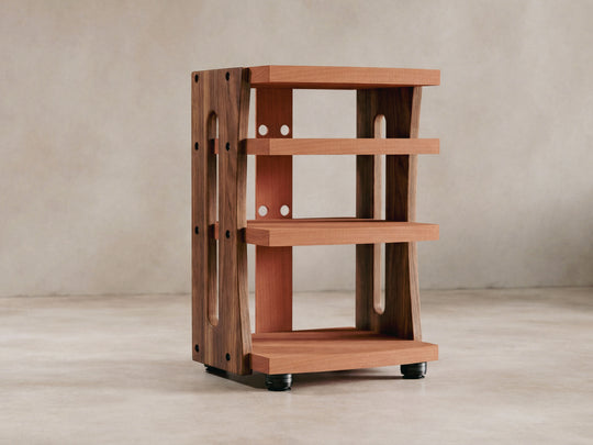CONTOUR Audio Rack - Cherry with Walnut Sides