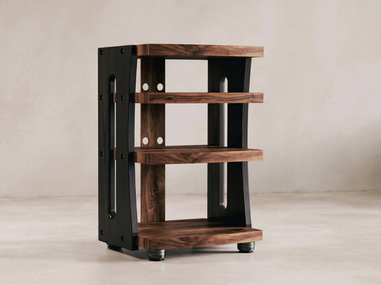 CONTOUR Audio Rack - Walnut with Black Ash Sides