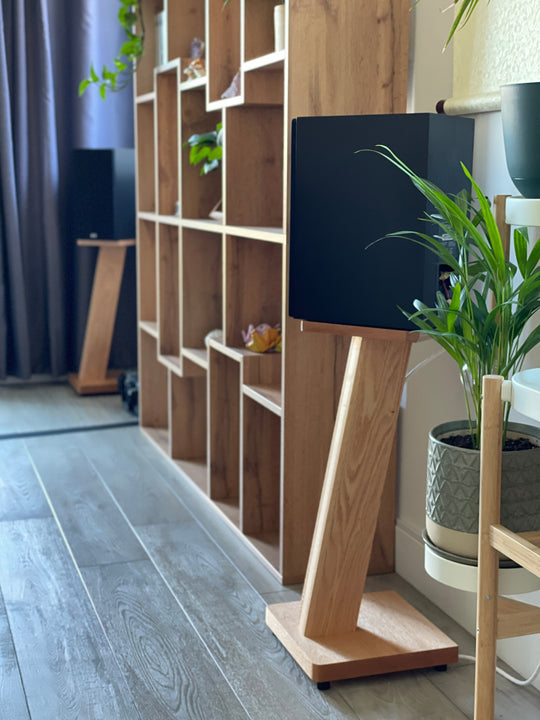 STRATUS Hardwood Custom-Made Speaker Stands