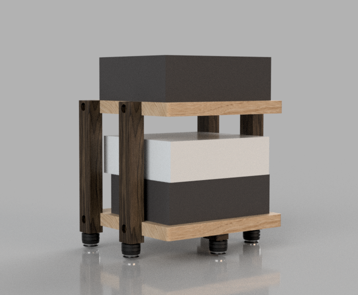 Reserved for Customer: 2-Shelf ECHELON HD Audio Rack in White Oak