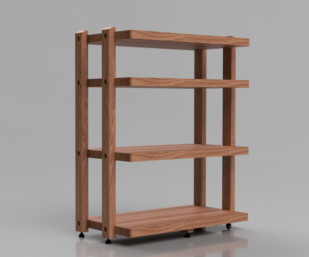 Reserved for Customer: 4-Shelf ECHELON II Audio Rack in Cherry