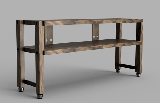 RESERVED FOR CUSTOMER: ECHELON HD Audio Rack – 2-Shelf - 65 inch Walnut Shelves