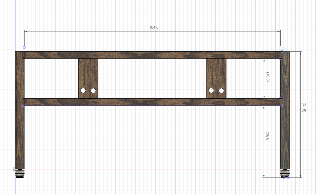 RESERVED FOR CUSTOMER: ECHELON HD Audio Rack – 2-Shelf - 65 inch Walnut Shelves