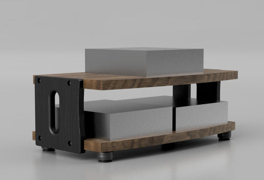Reserved for Customer: 2-Shelf 40-inch CONTOUR Audio Rack in Walnut