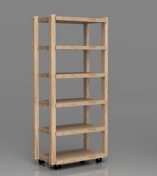Reserved for Customer: 6-Shelf Audio Rack in Maple