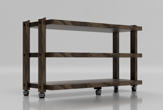 Reserved for Customer: 3-Shelf 48" ECHELON II Audio Rack in Walnut