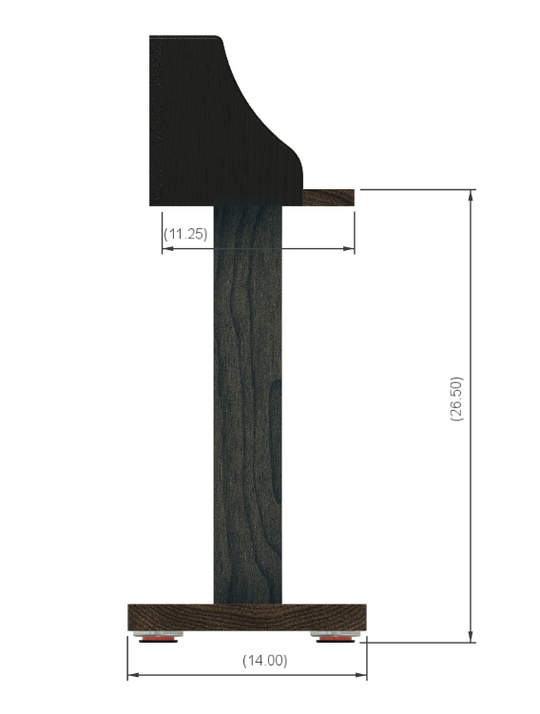 Reserved for Customer: 4-Shelf Contour Audio Rack and 2 Custom Speaker Stands