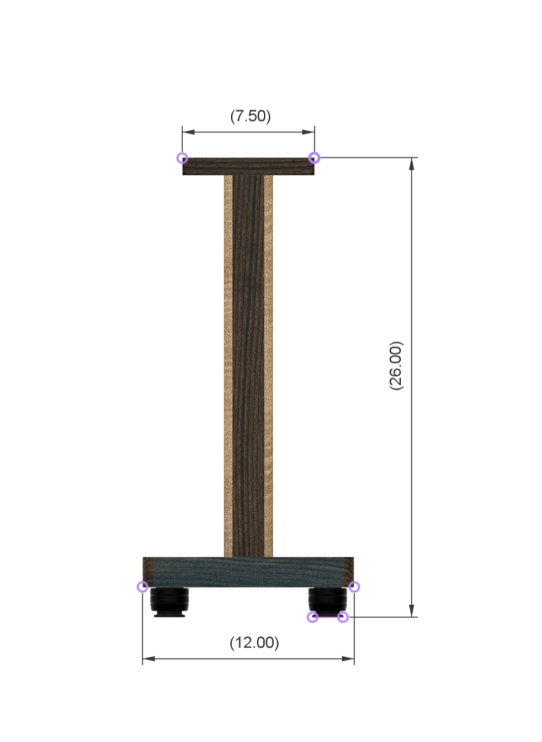 RESERVED FOR CUSTOMER: STRATUS White Oak and Walnut Speaker Stands