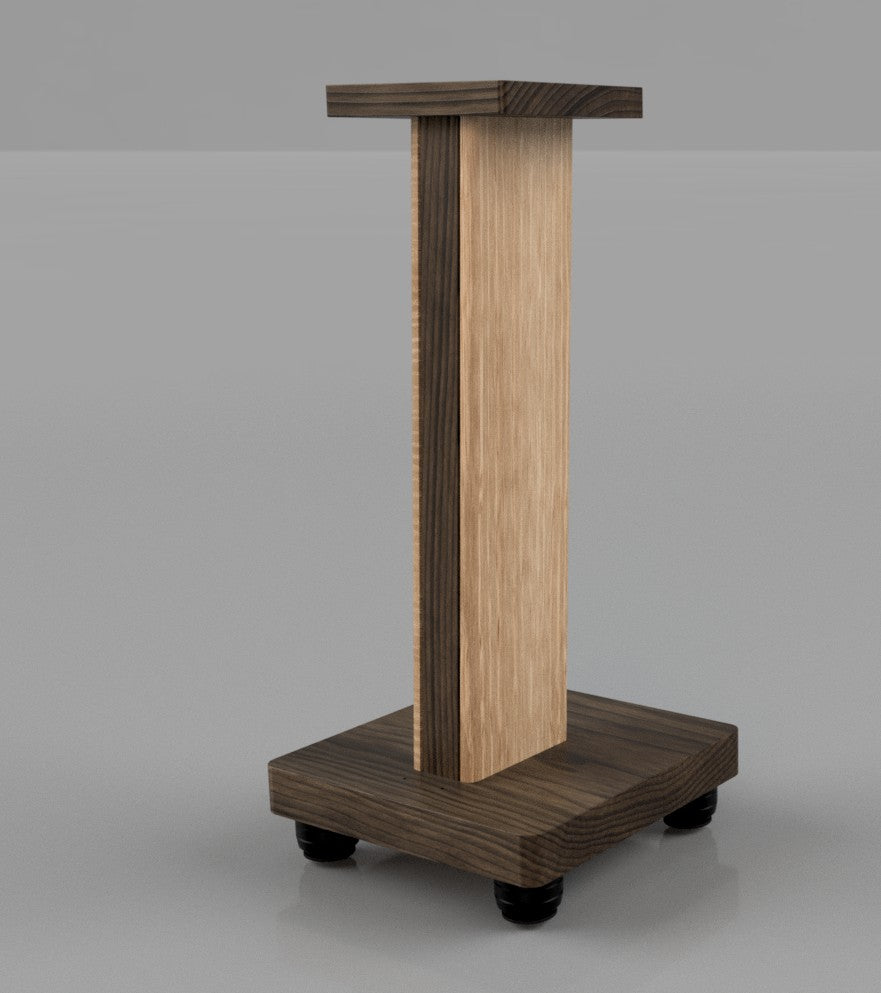 RESERVED FOR CUSTOMER: STRATUS White Oak and Walnut Speaker Stands