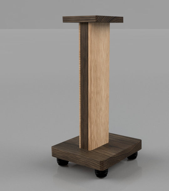 RESERVED FOR CUSTOMER: STRATUS White Oak and Walnut Speaker Stands
