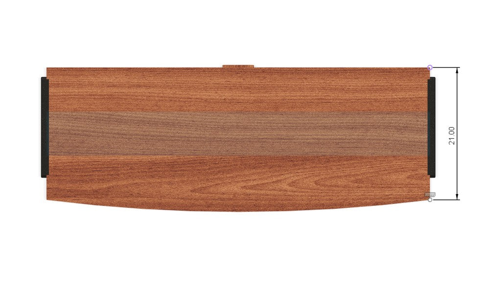 Reserved for Customer: 2-Shelf 60-inch CONTOUR Audio Rack in Sapele