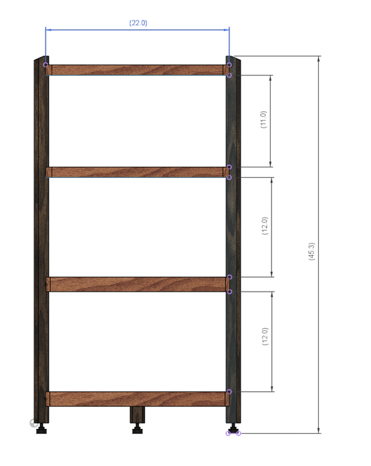 RESERVED FOR CUSTOMER ECHELON II 4Shelf Audio Rack Cherry Shelves