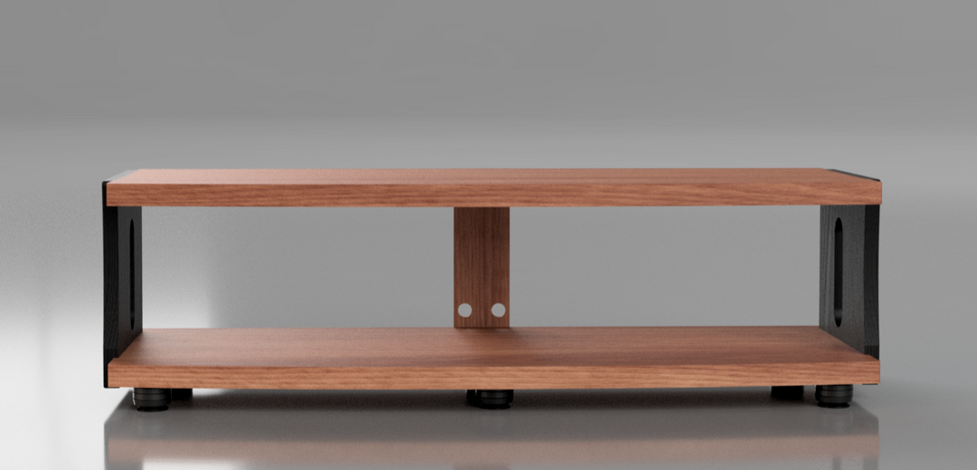 Reserved for Customer: 2-Shelf 60-inch CONTOUR Audio Rack in Sapele