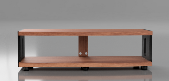 Reserved for Customer: 2-Shelf 60-inch CONTOUR Audio Rack in Sapele