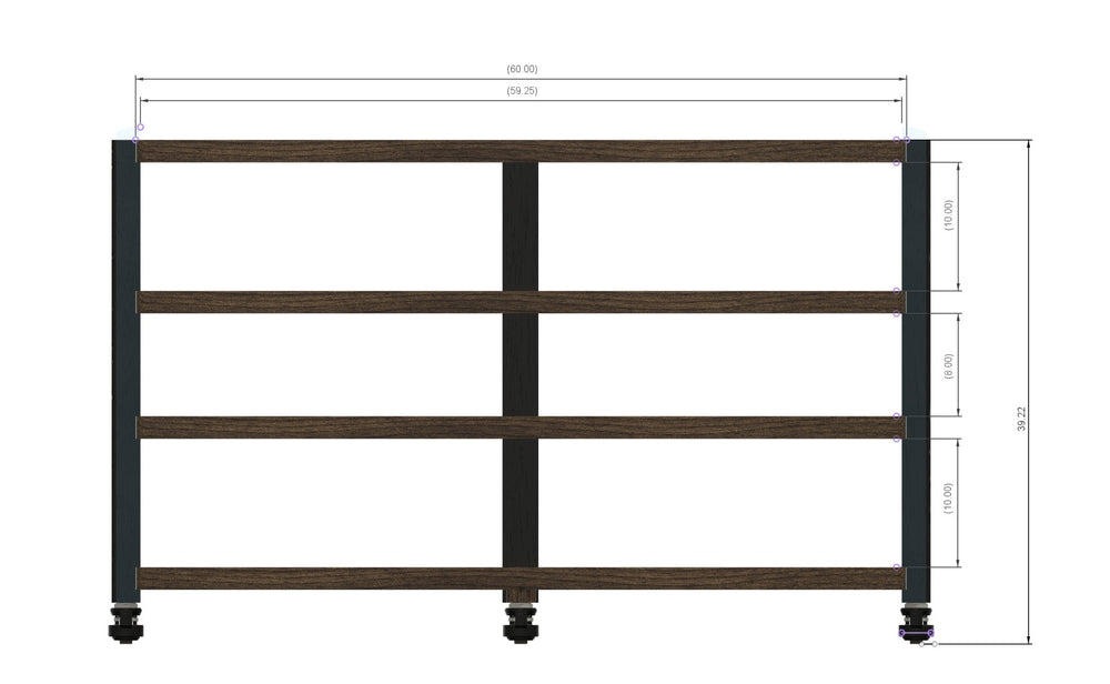 Reserved for Customer: 4-Shelf 62-inch ECHELON HD Audio Rack