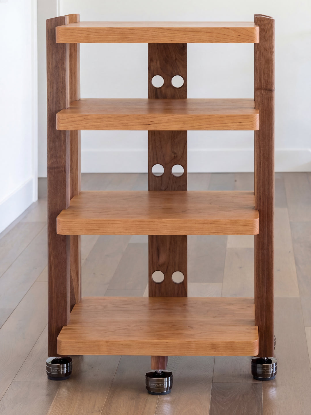 ECHELON HD Audio Rack – Cherry Shelves & Walnut Legs