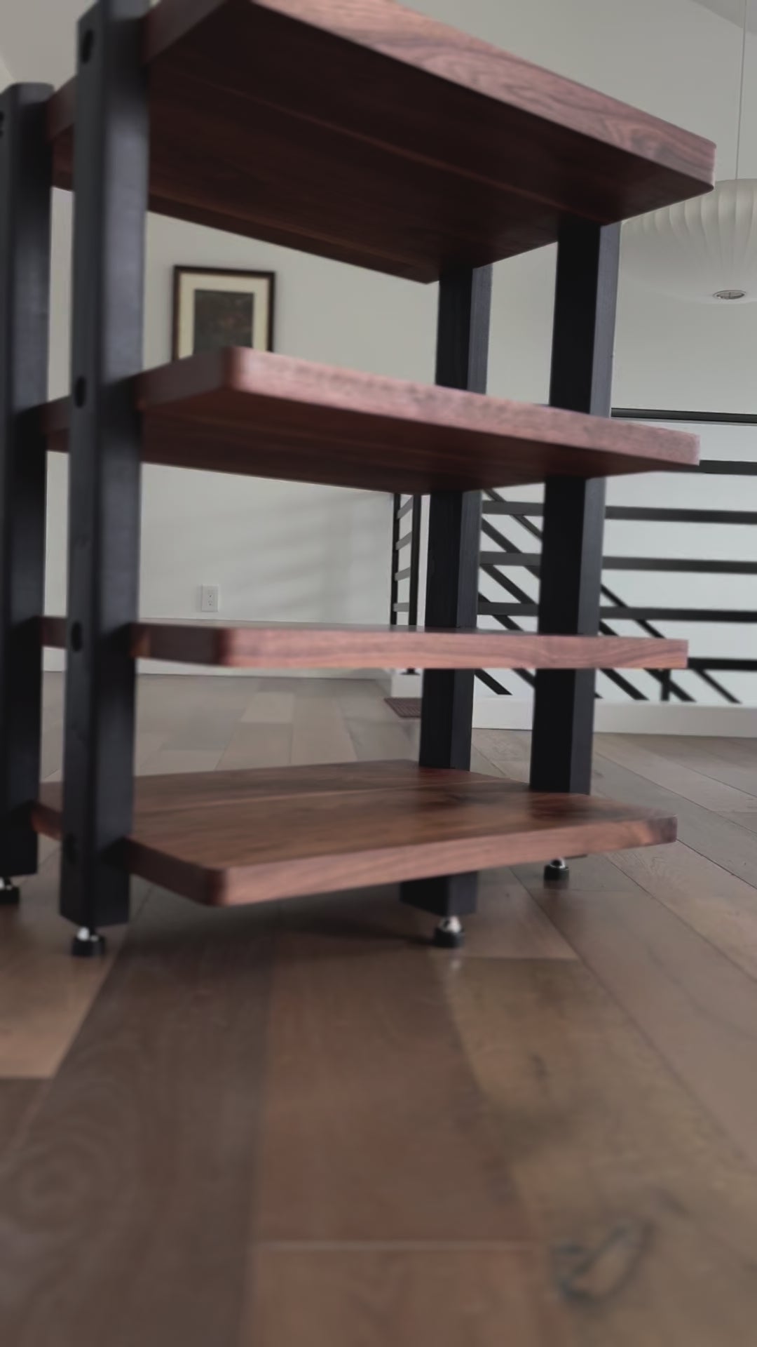 ECHELON II Audio Rack – Hybrid, Walnut Shelves & Black Ash Legs