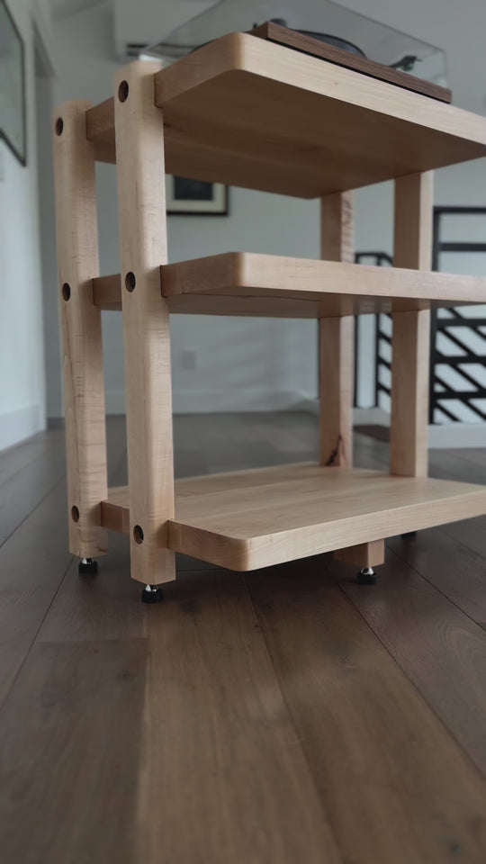 ECHELON II Audio Rack – Maple Shelves and Maple Legs